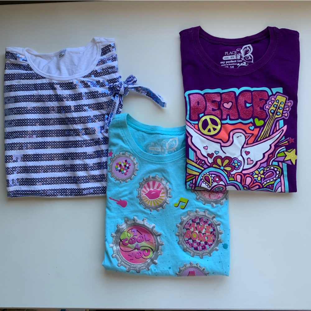 3 CHILDRENS SIZE 14 SHIRTS